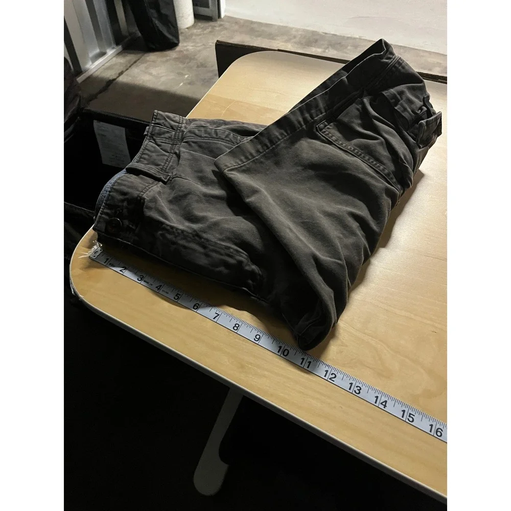 Banana Republic Mens Thick Y2K Cargo Shorts 36‎ Green Pockets Baggy Skater